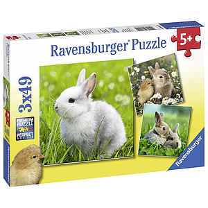 Ravensburger Puzzle 3x49 pc Cute Bunnies