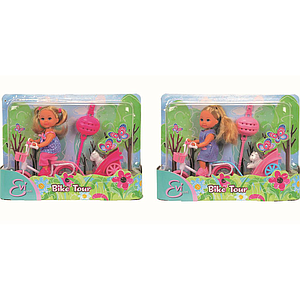Simba Doll Evi With A Bicycle And Pet 2 Different