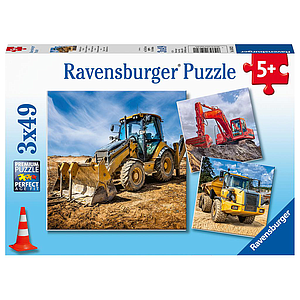 Ravensburger Puzzle 3x49 pc Digger at work!
