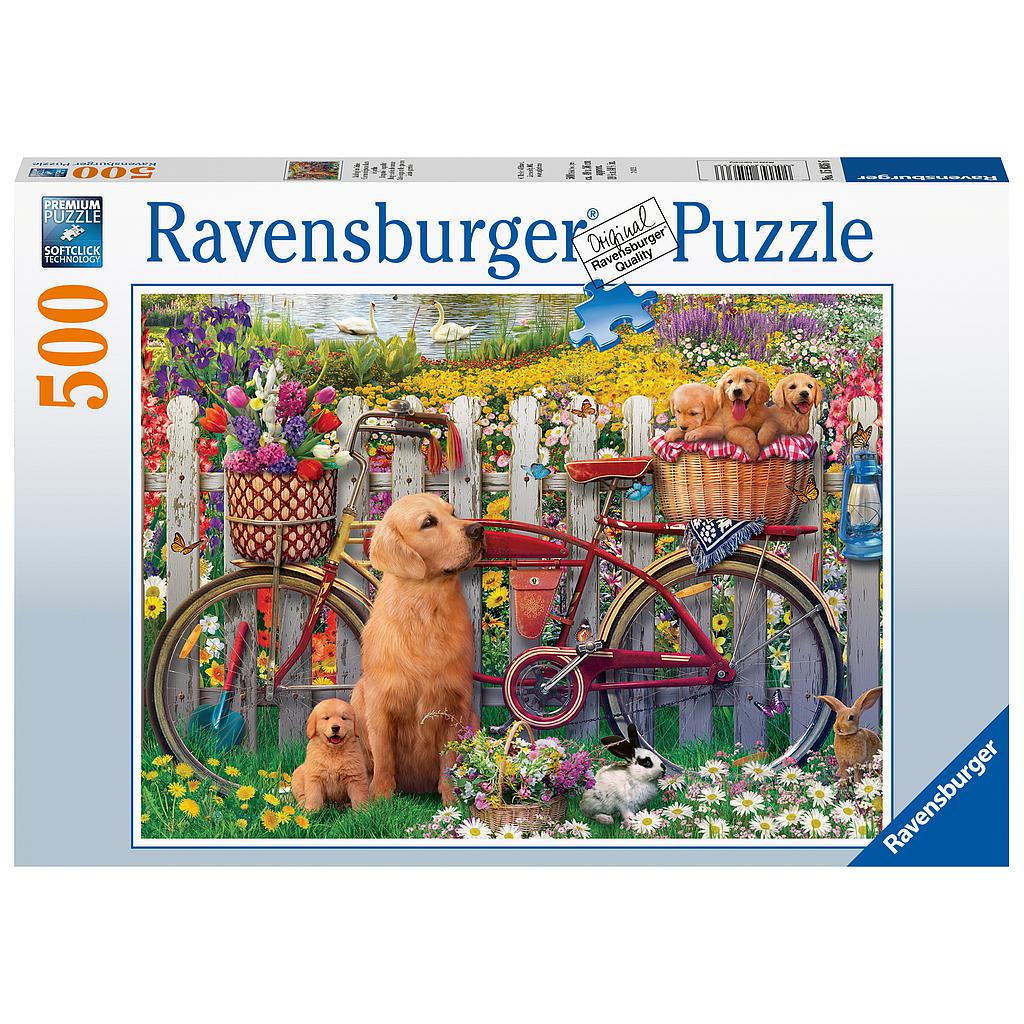 Ravensburger Puzzle 500 pc Cute Dogs in the Garden