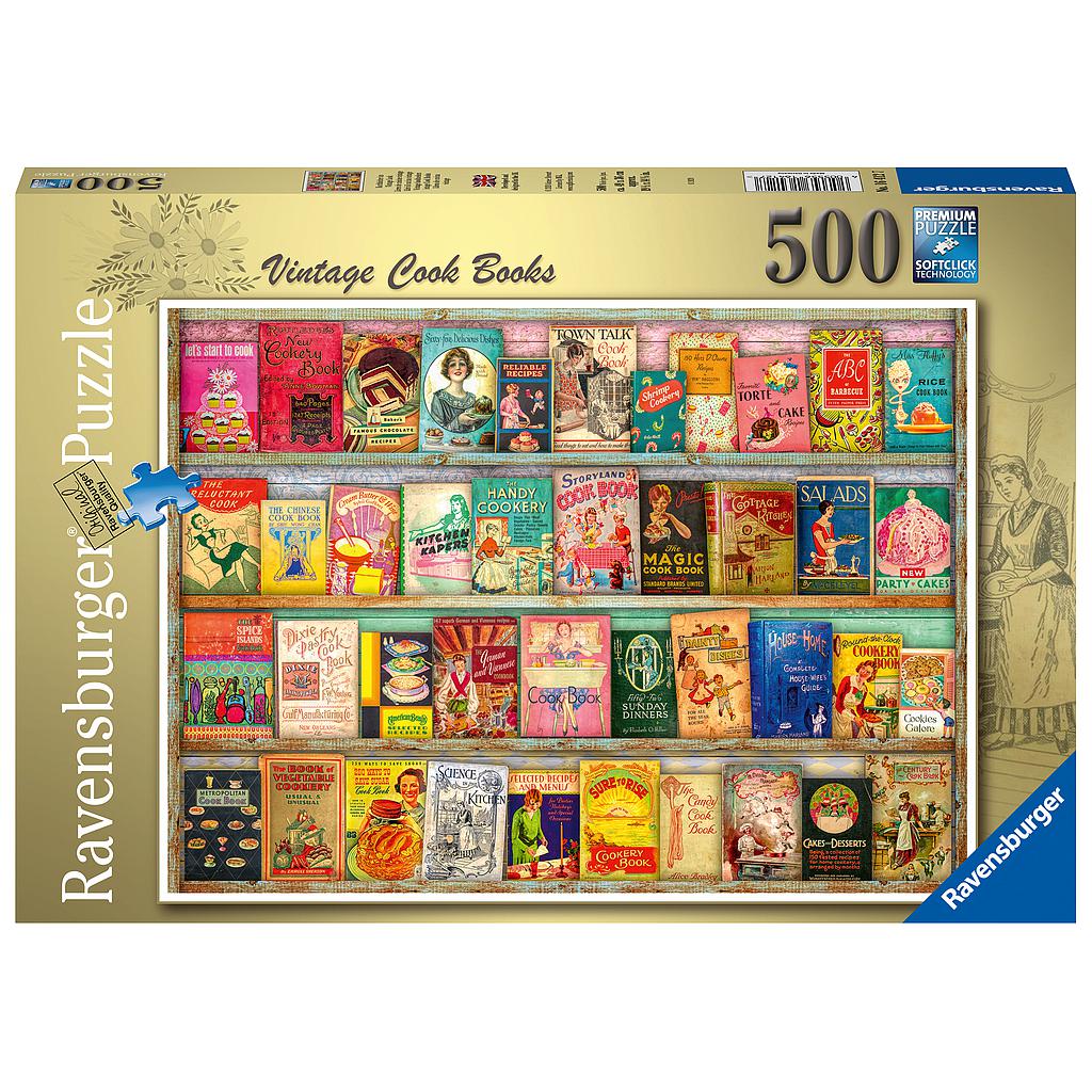 Ravensburger Puzzle 500 pc Vintage Cookbooks
