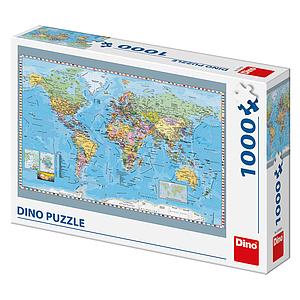 Dino Puzzle 1000 pc Political Map of the World