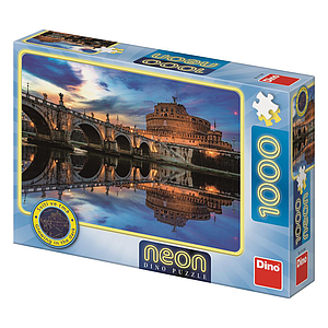 Dino Neon Puzzle 1000 pc Angel Castle