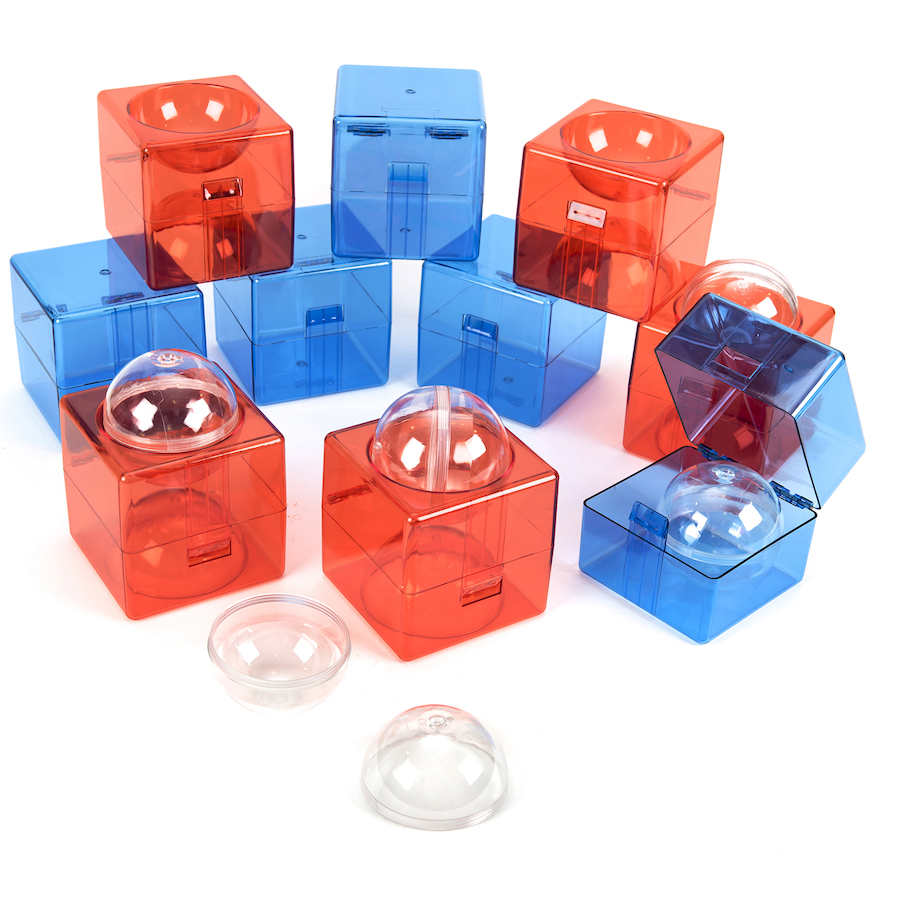 TTS Transparent Open Up Construction Cubes 15pk
