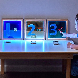 TTS Light Up Square Hand Mirrors 3pk