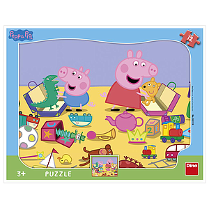 Dino Frame Puzzle 12 pc, Peppa Pig