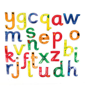 TTS Squidgy Sparkle Transparent Gel Alphabet Letters 26 pk