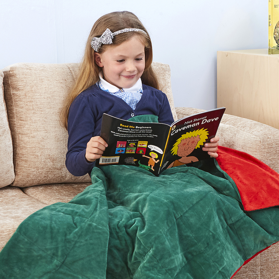 TTS Calming Weighted Blanket - 1.5kg Green and Red