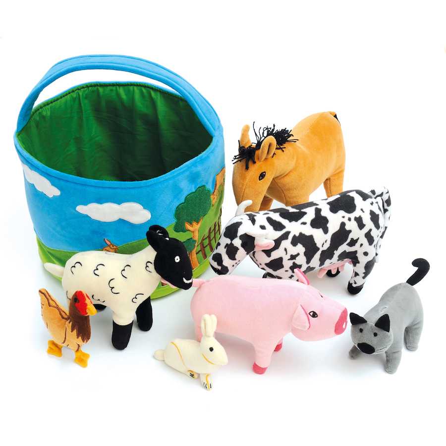 TTS Basket of Soft Farm Animals