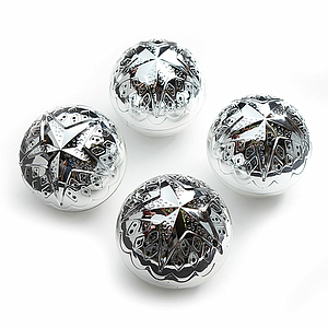 TTS Super Shiny Silver Sensory Balls 4pk