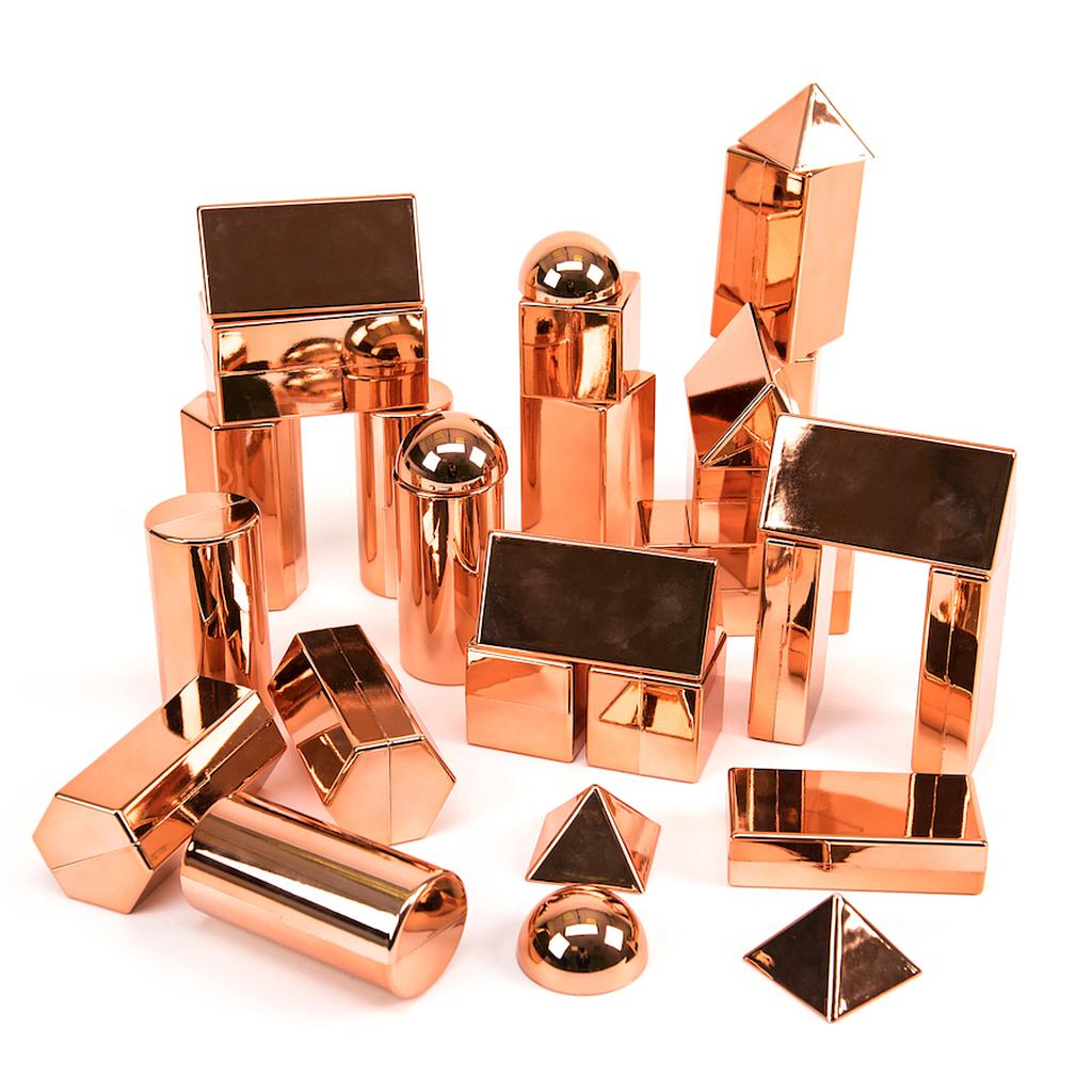 TTS Rose Gold Metallic 3D Shape Collection 32pcs