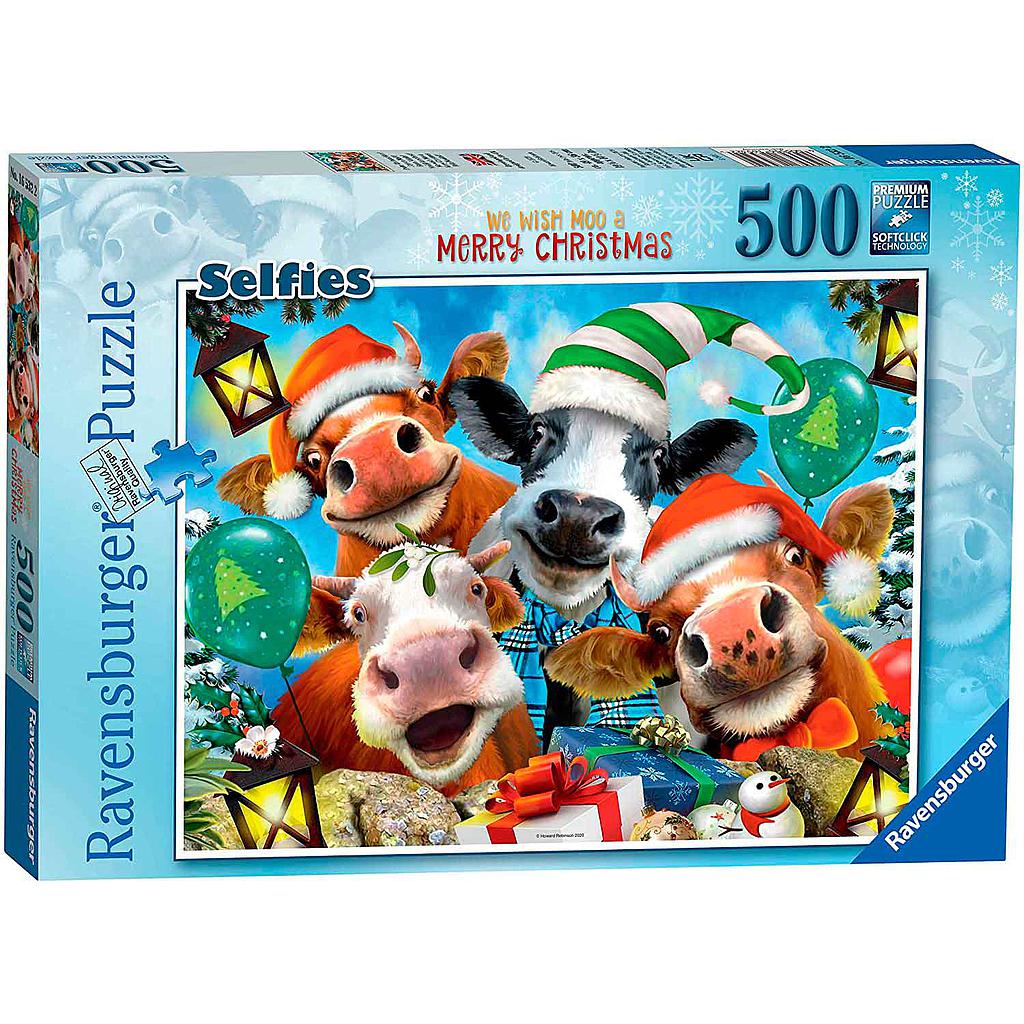 Ravensburger Puzzle 500 pc Merry Christmas Animals