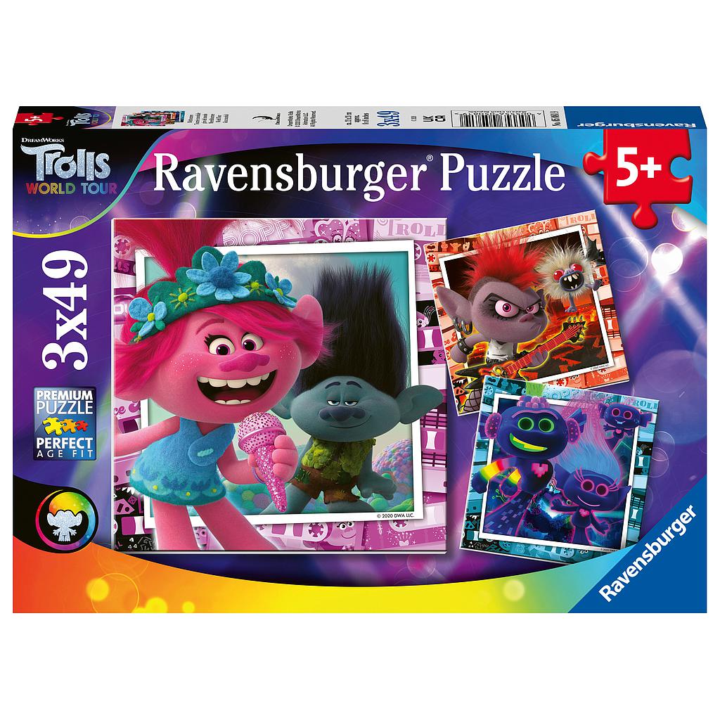 Ravensburger puzzle 3x49 pc Trolls 2