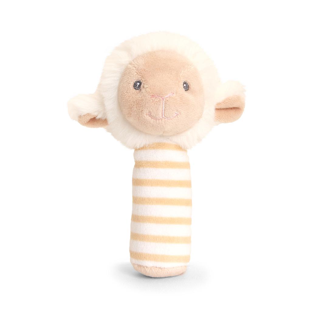 Keel Toys Soft Baby Lamb Stick Rattle 14 cm