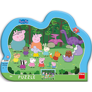 Dino Frame Puzzle silhouette 25 pc Pig Peppa