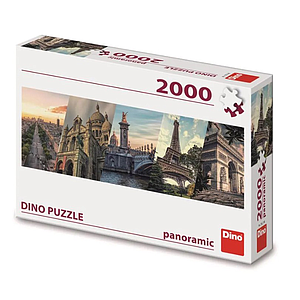 Dino Panoramic Puzzle 2000 pc Paris Collage