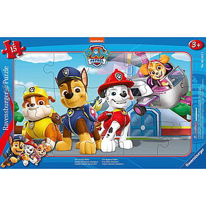 Ravensburger Frame Puzzle 15 pc Paw Patrol Four brave defenders