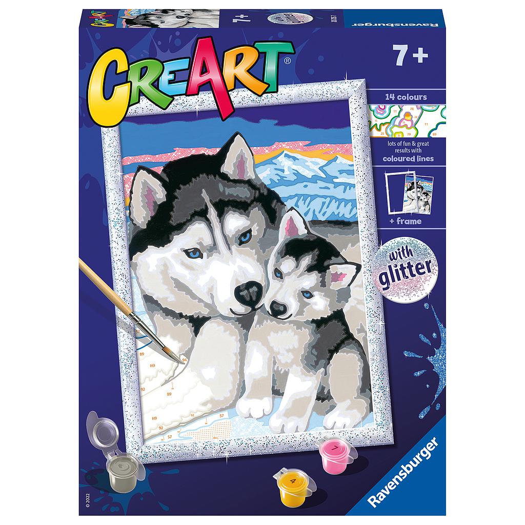 
Ravensburger Paint by Numbers Cute Huskies