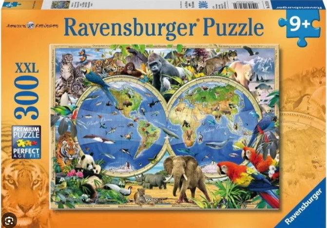 Ravensburger Puzzle 300 pc World Atlas with Animals