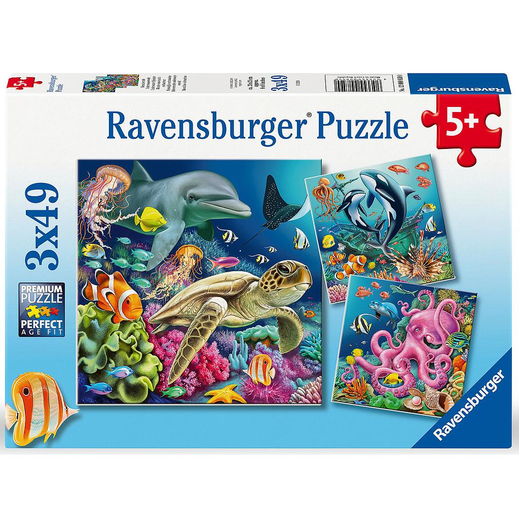 Ravensburger puzzle 3x49 pc Sea Animals