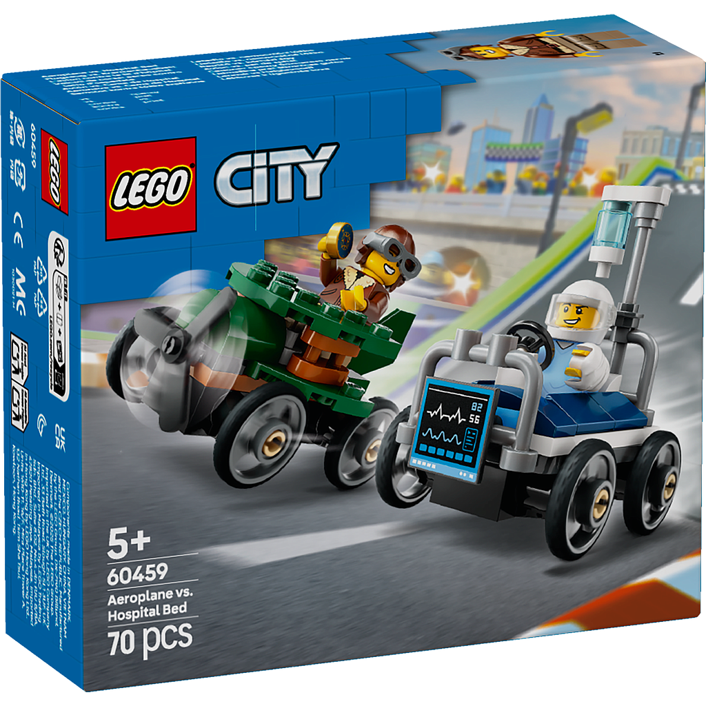 LEGO City Aeroplane vs. Hospital Bed Race Car Pack