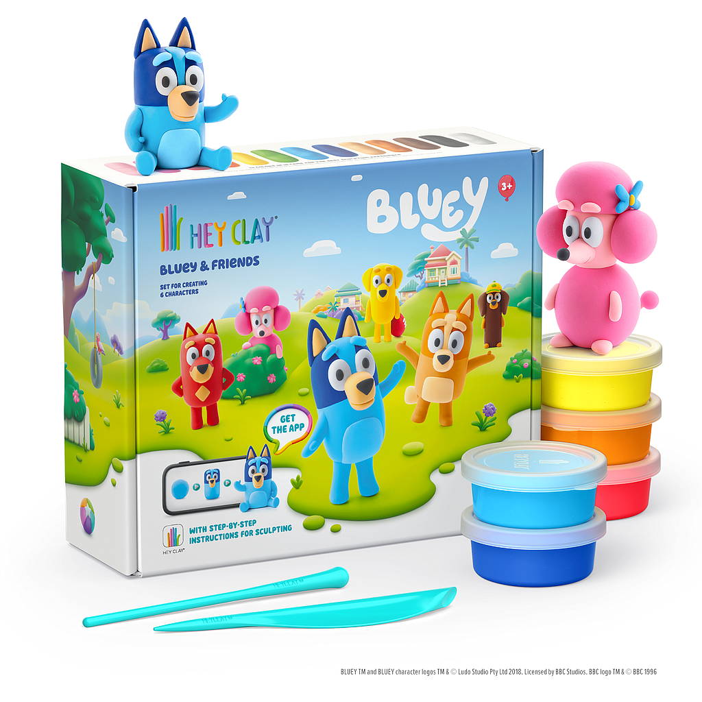 HEY CLAY Modeling Clay 15 Pieces: Bluey & Friends