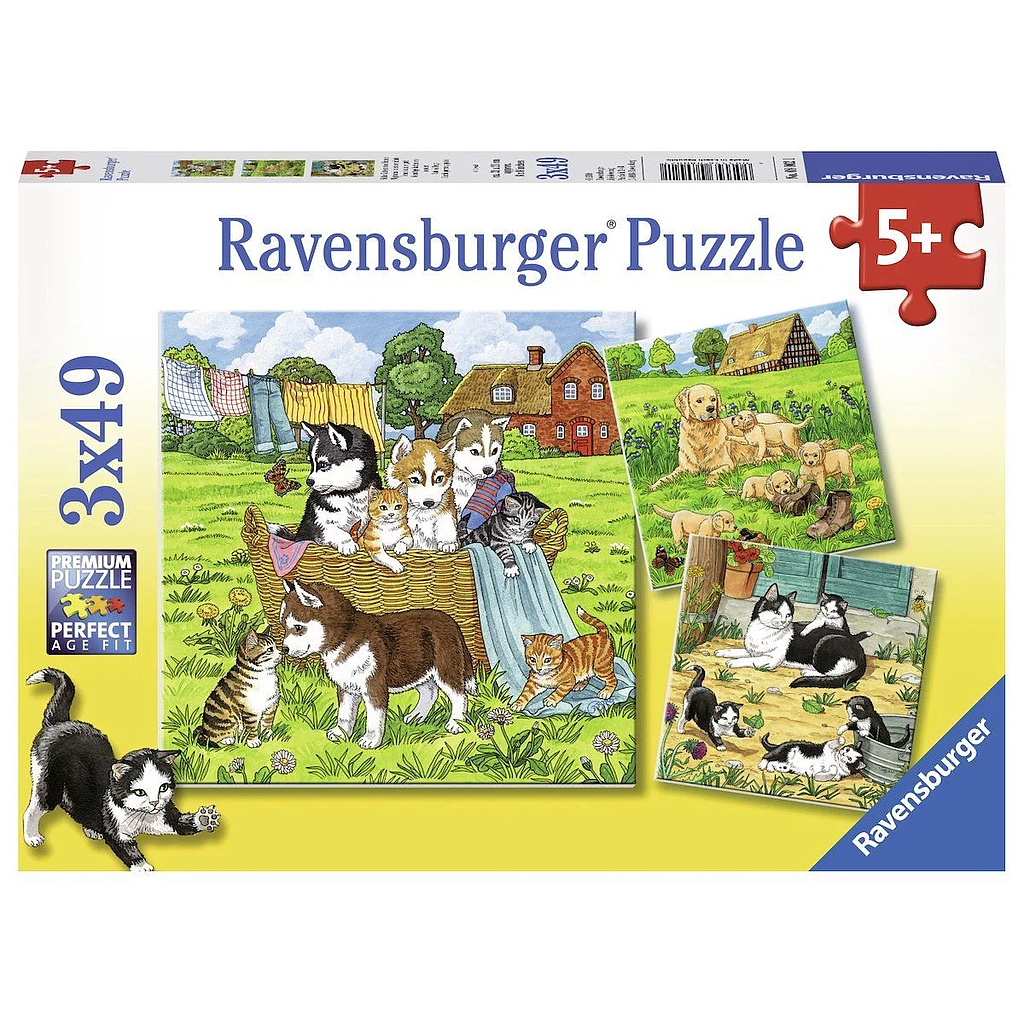 Ravensburger Puzzle 3x49 pc Cats and Dogs