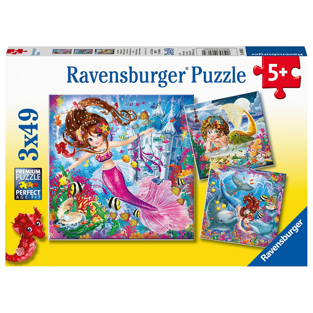 Ravensburger Puzzle 3x49 pc Enchanting Mermaids