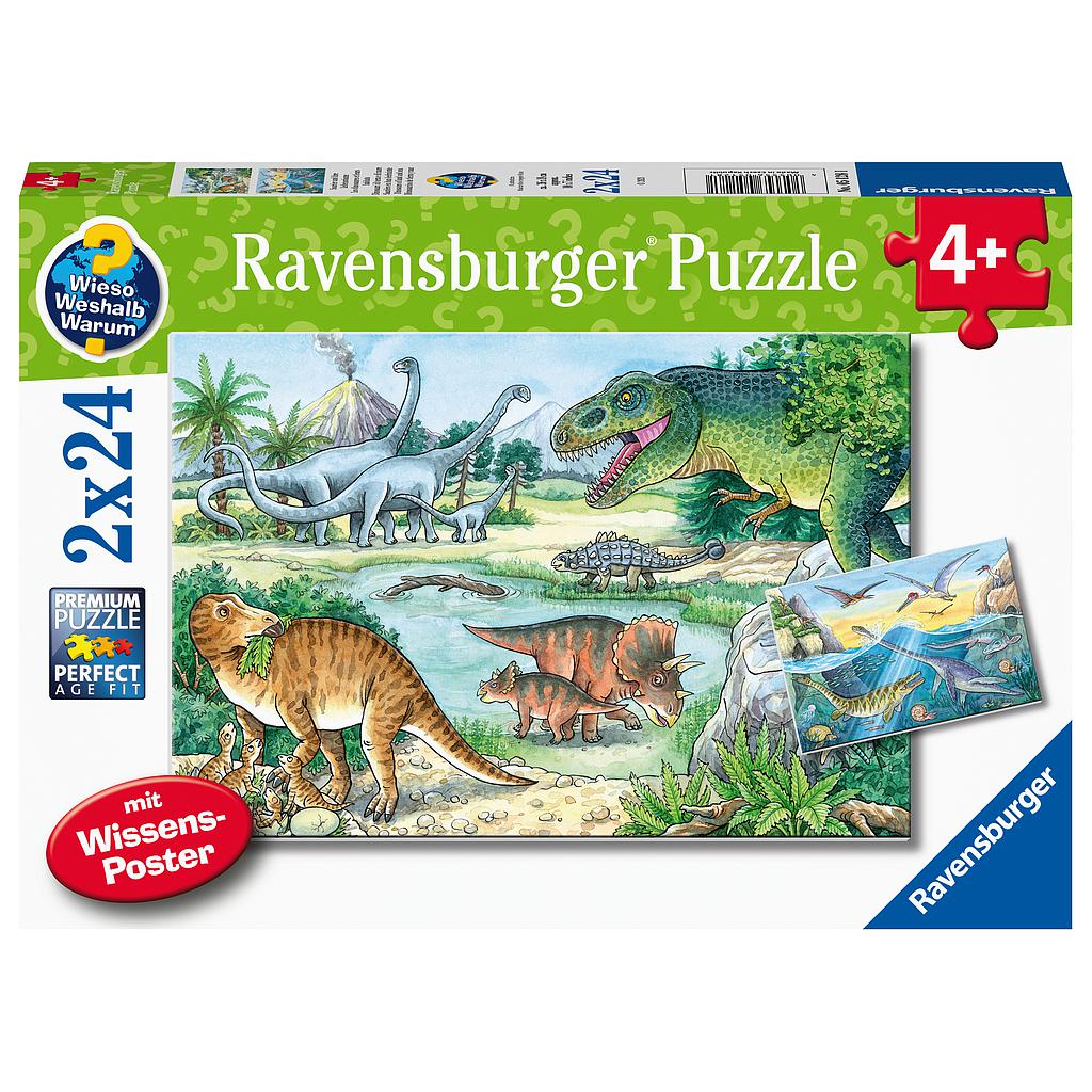 Ravensburger Puzzle 2x24 pc Dinosaurs