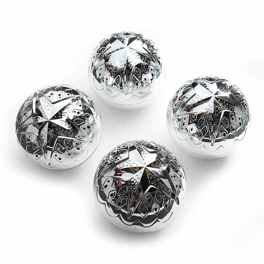 TTS Super Shiny Silver Sensory Balls 4pk