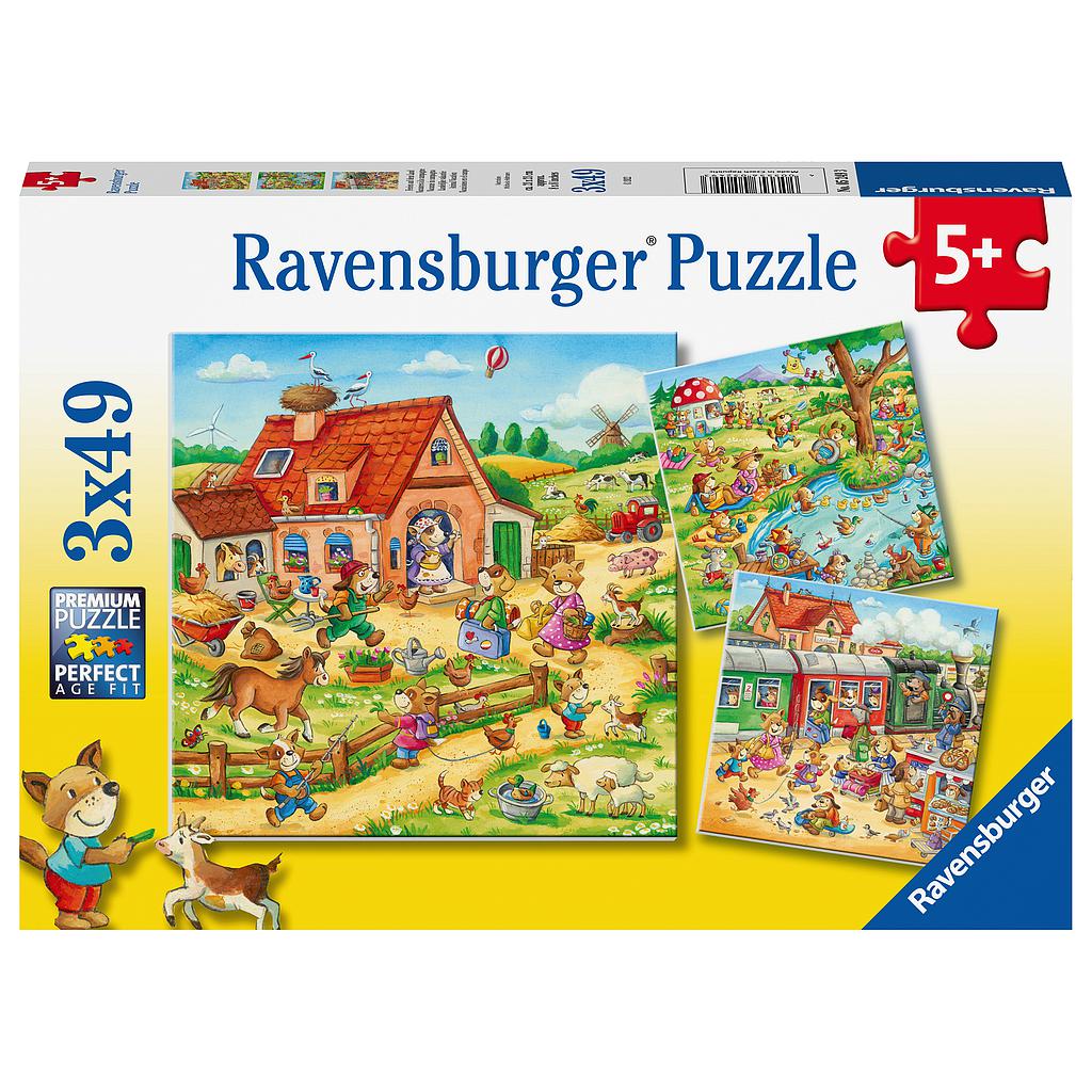 Ravensburger puzzle 3x49 pc Holidays in the Countryside