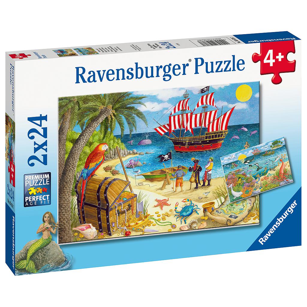 Ravensburger Puzzle 2x24 pc Pirates and Mermaids